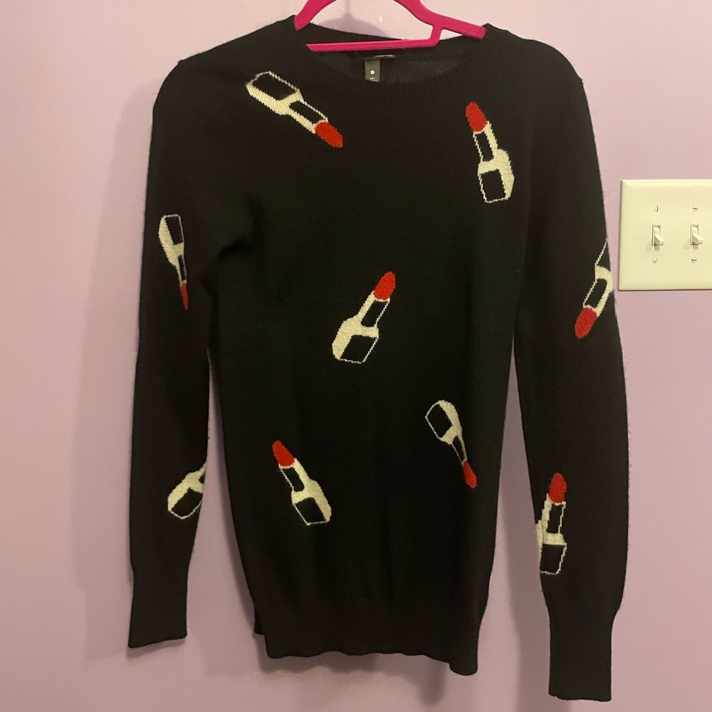 Bloomingdale’s Aqua Cashmere Lipstick sweater